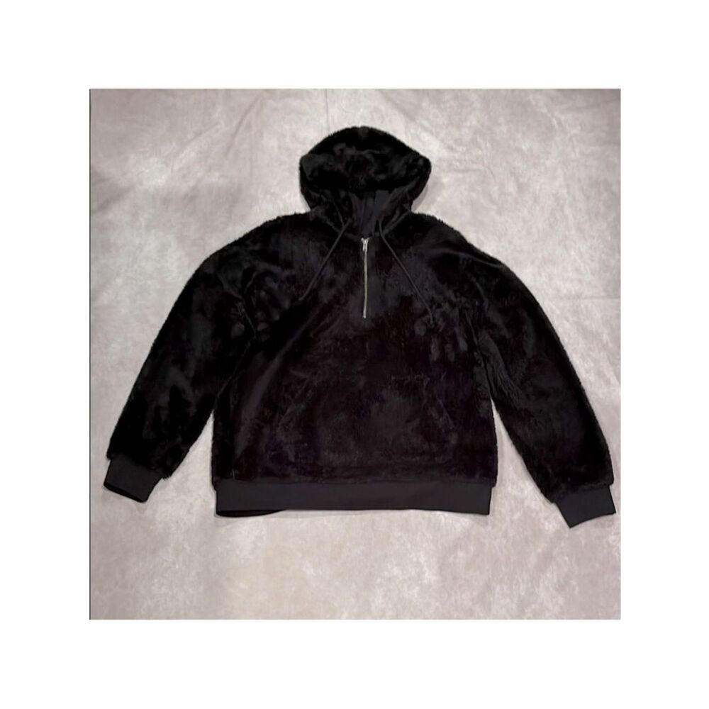 Pacsun Sherpa teddy fleece half zip hoodie size medium